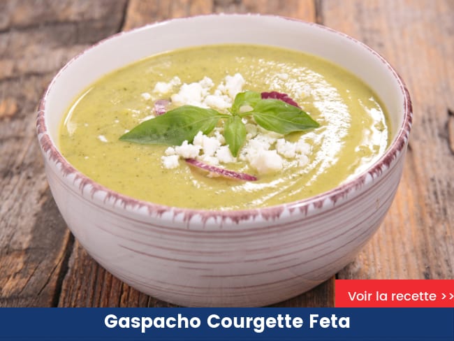 Gaspacho Courgette Feta